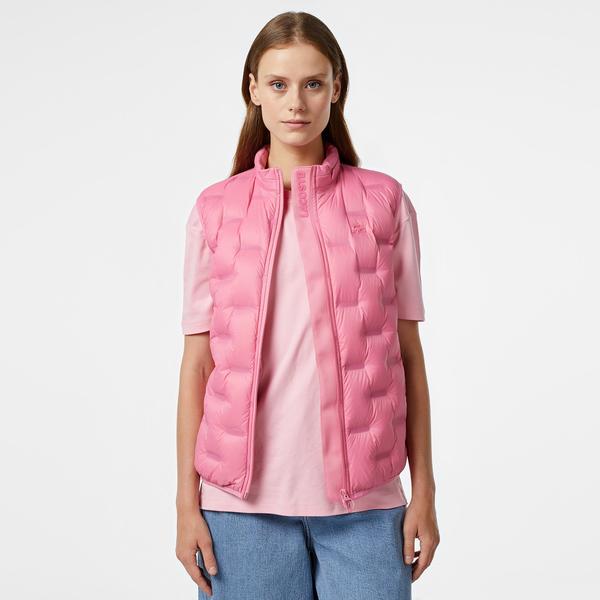 Kadın Kapitone Regular Fit Kapüşonlu Pembe Yelek