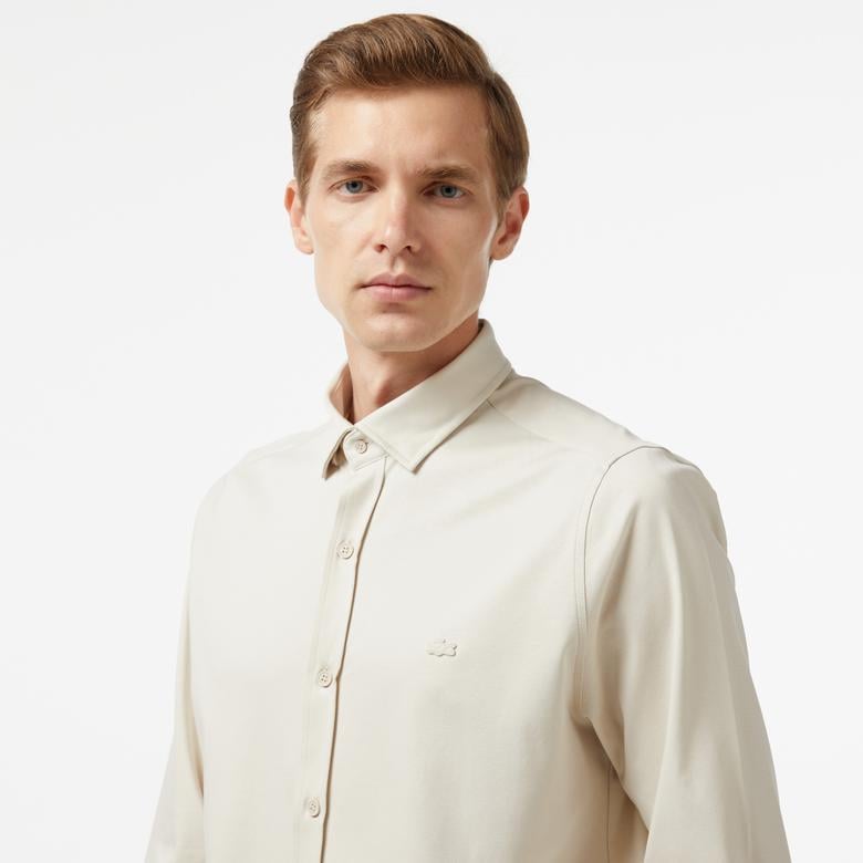 Erkek Slim Fit Gri Gömlek