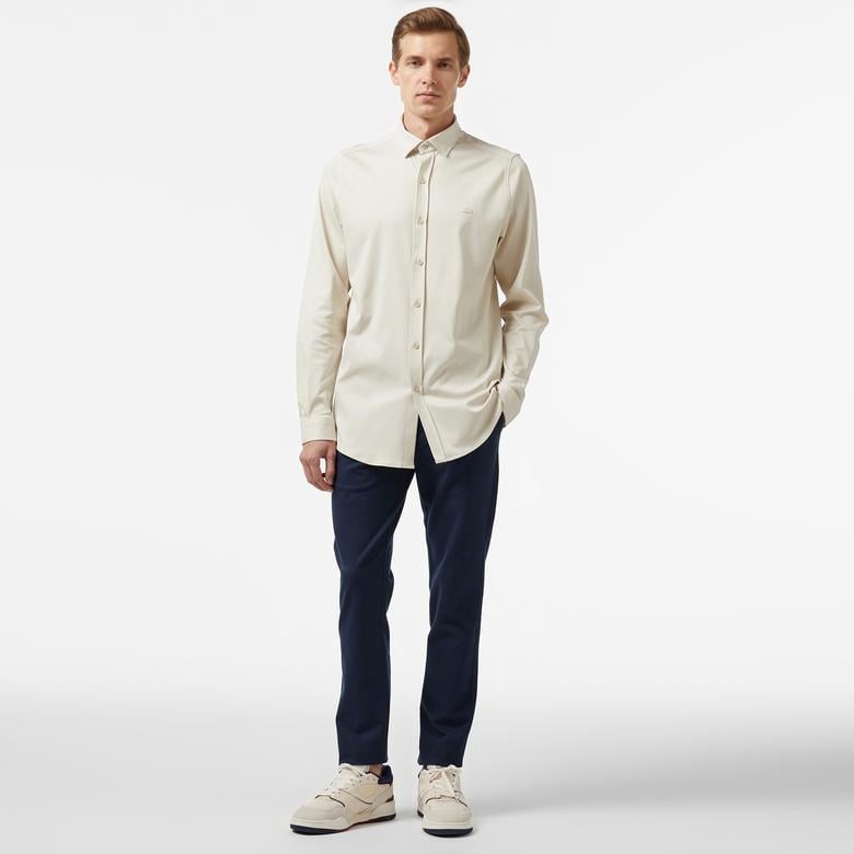 Erkek Slim Fit Gri Gömlek