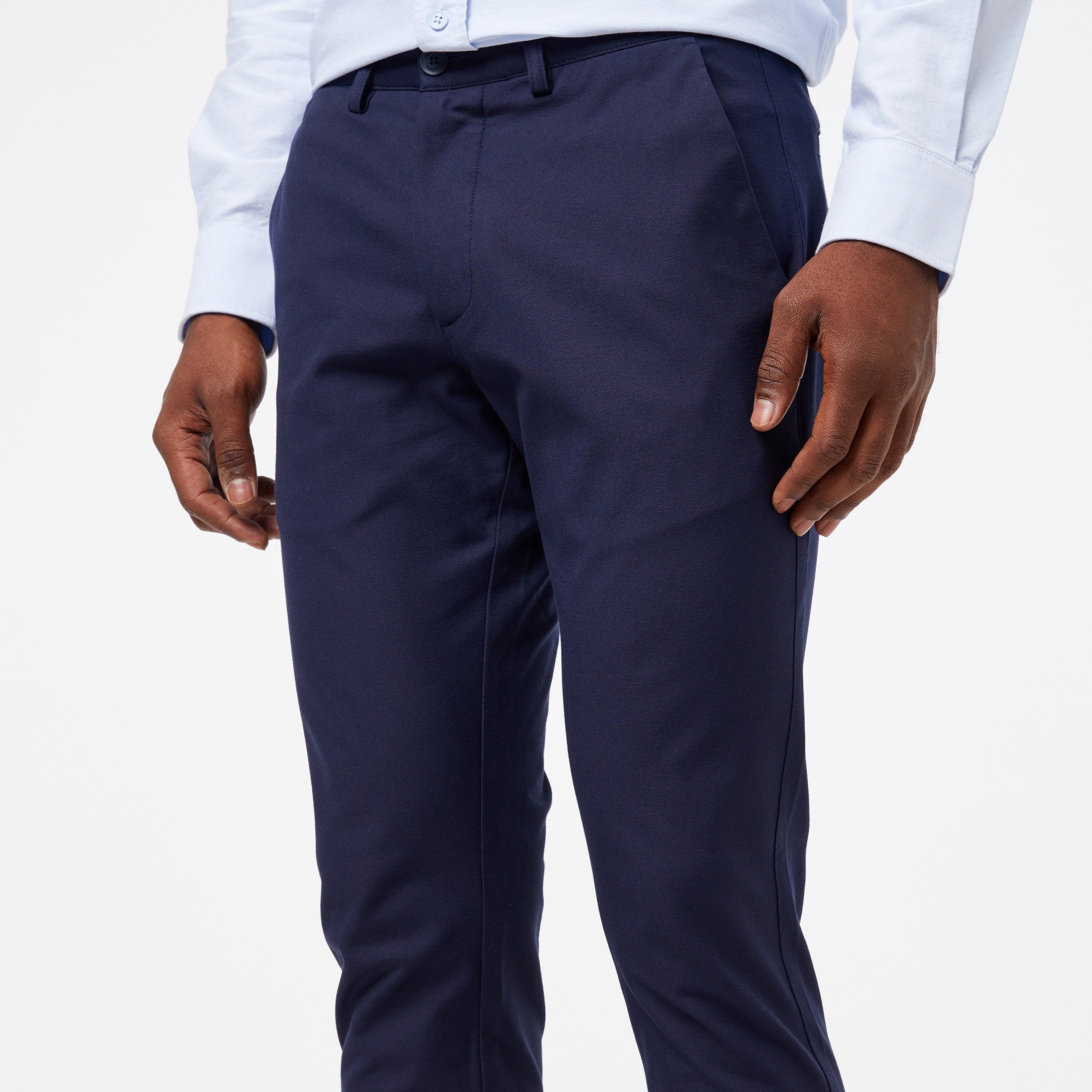 Erkek Slim Fit Chino Lacivert Pantolon