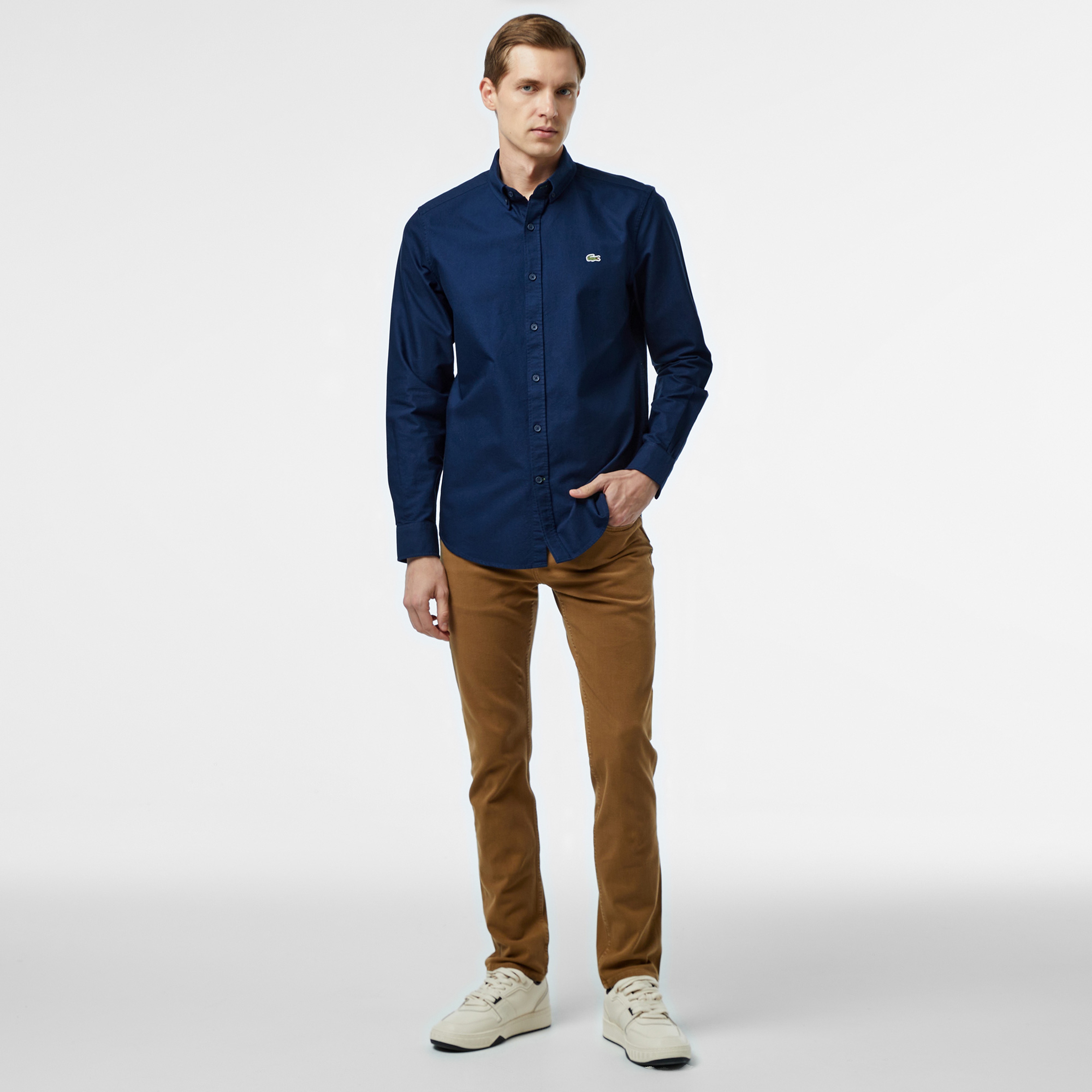 Erkek Slim Fit Lacivert Gömlek