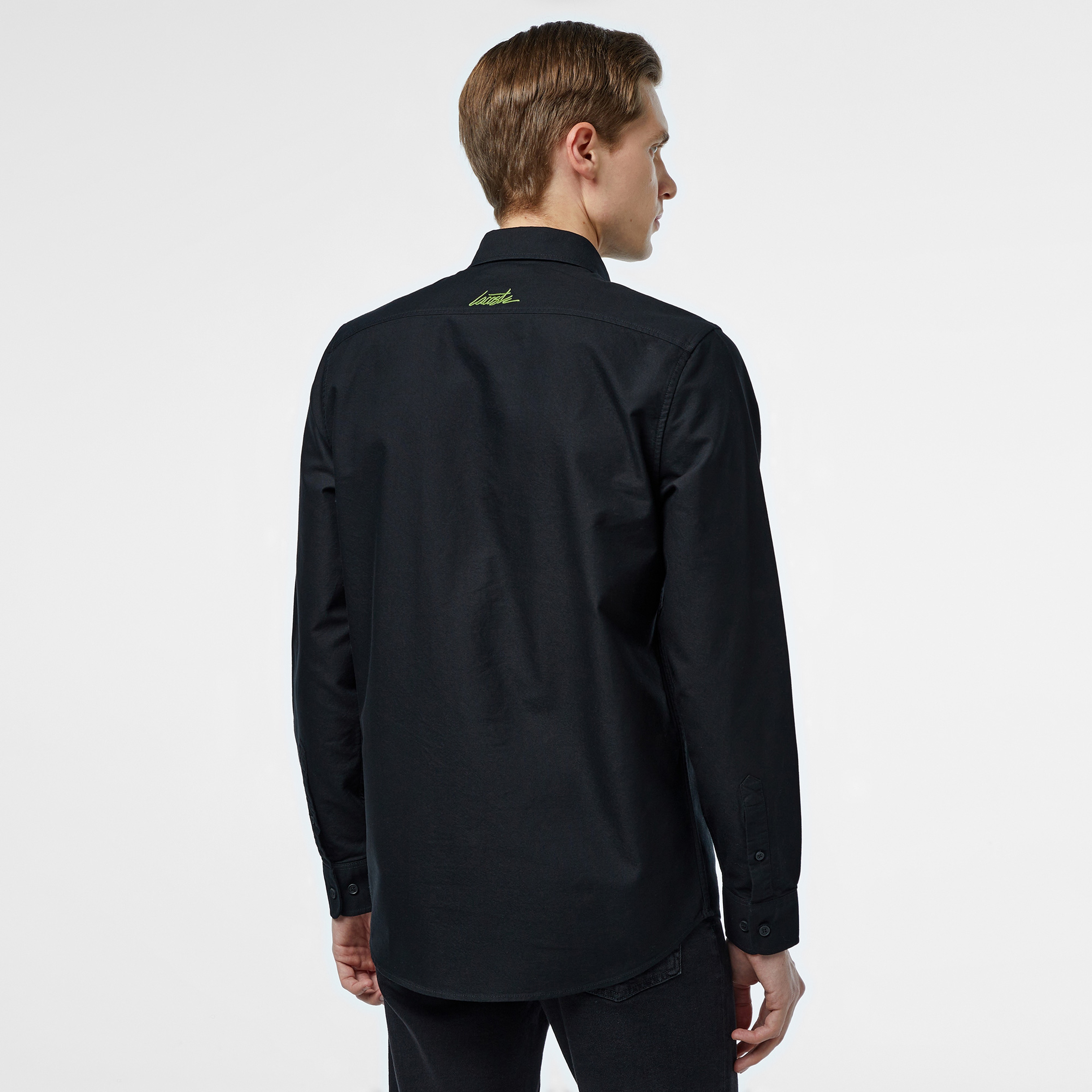 Erkek Slim Fit Siyah Gömlek