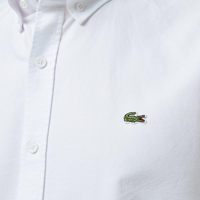 Erkek Slim Fit Beyaz Gömlek