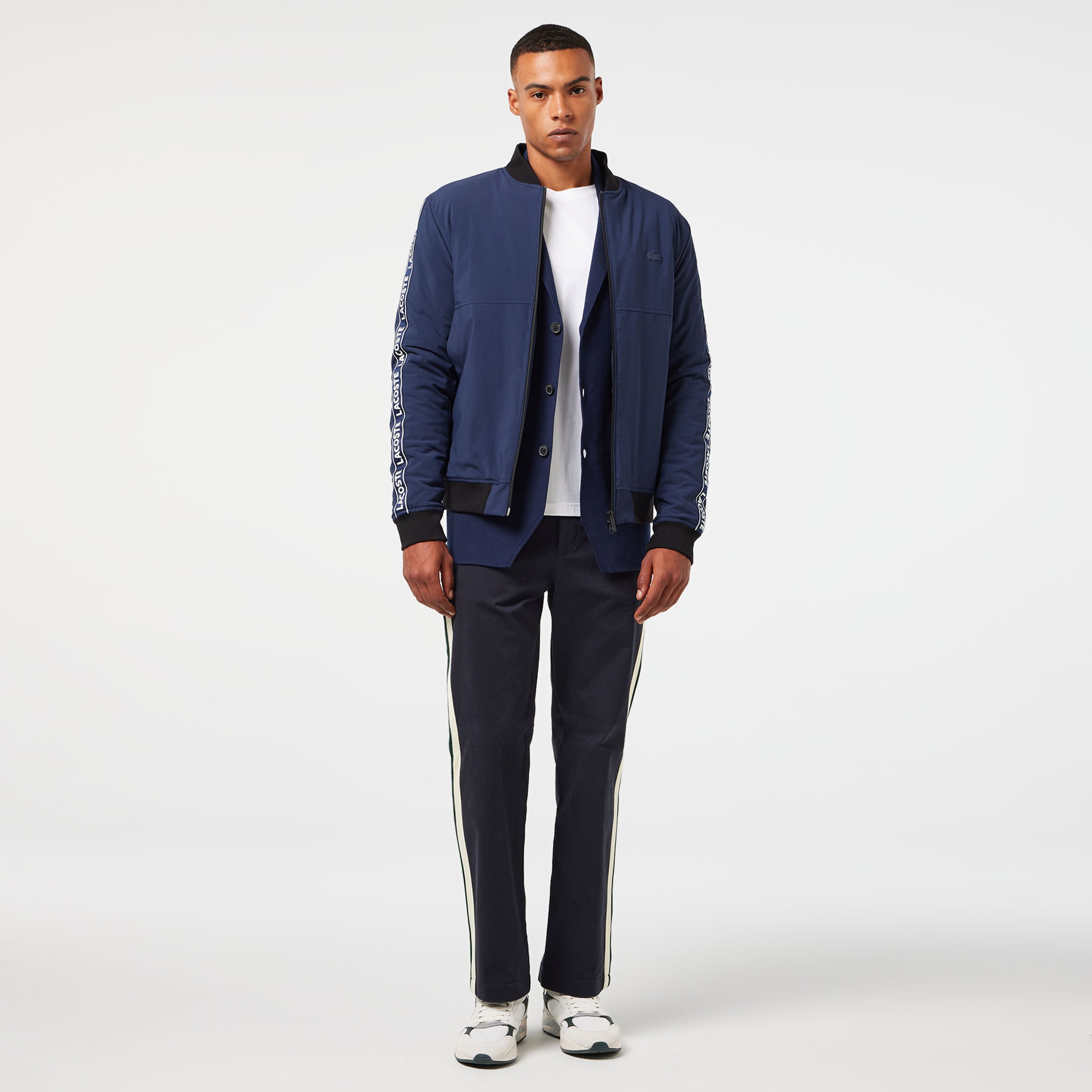 Erkek Relaxed Fit Hakim Yaka Lacivert Mont