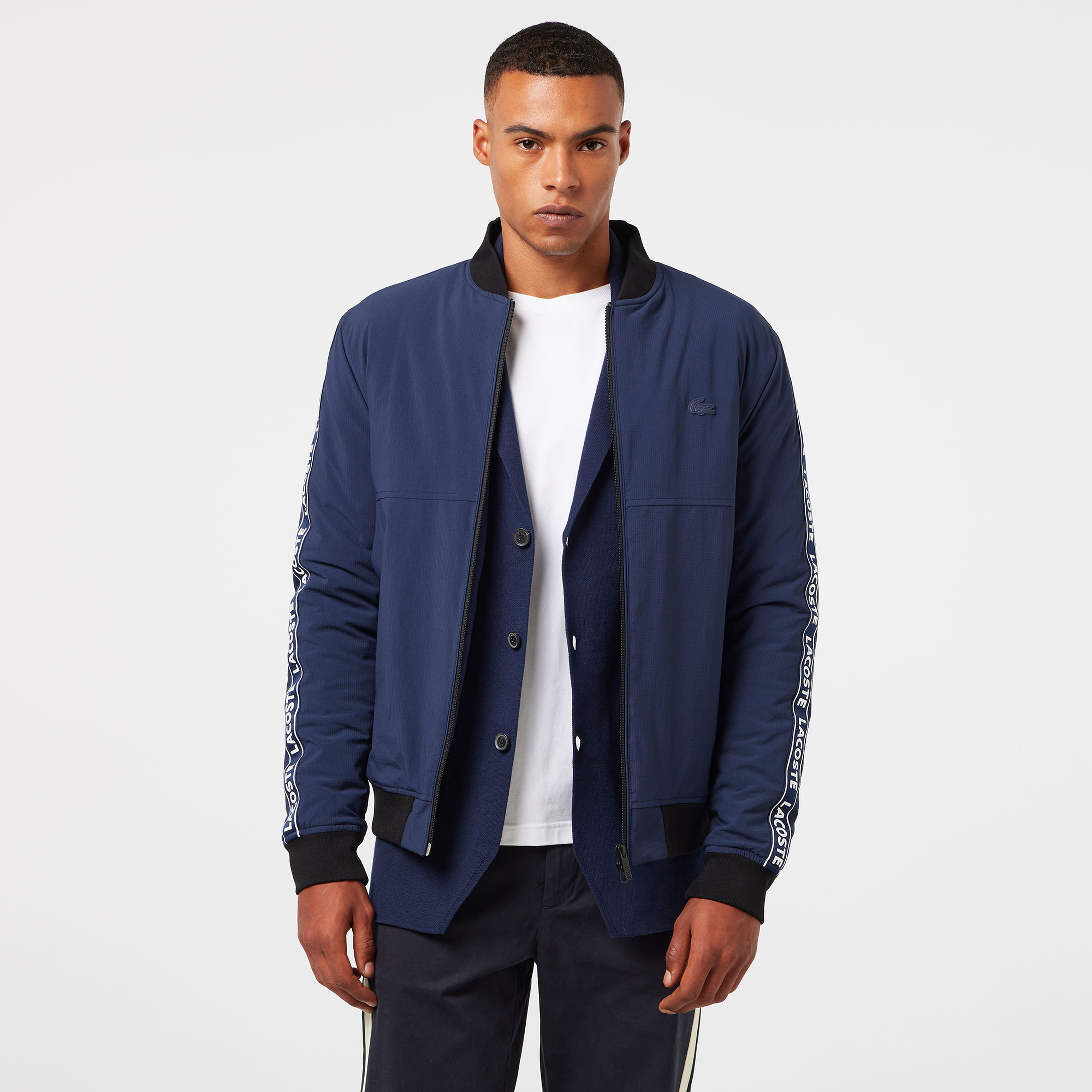 Erkek Relaxed Fit Hakim Yaka Lacivert Mont