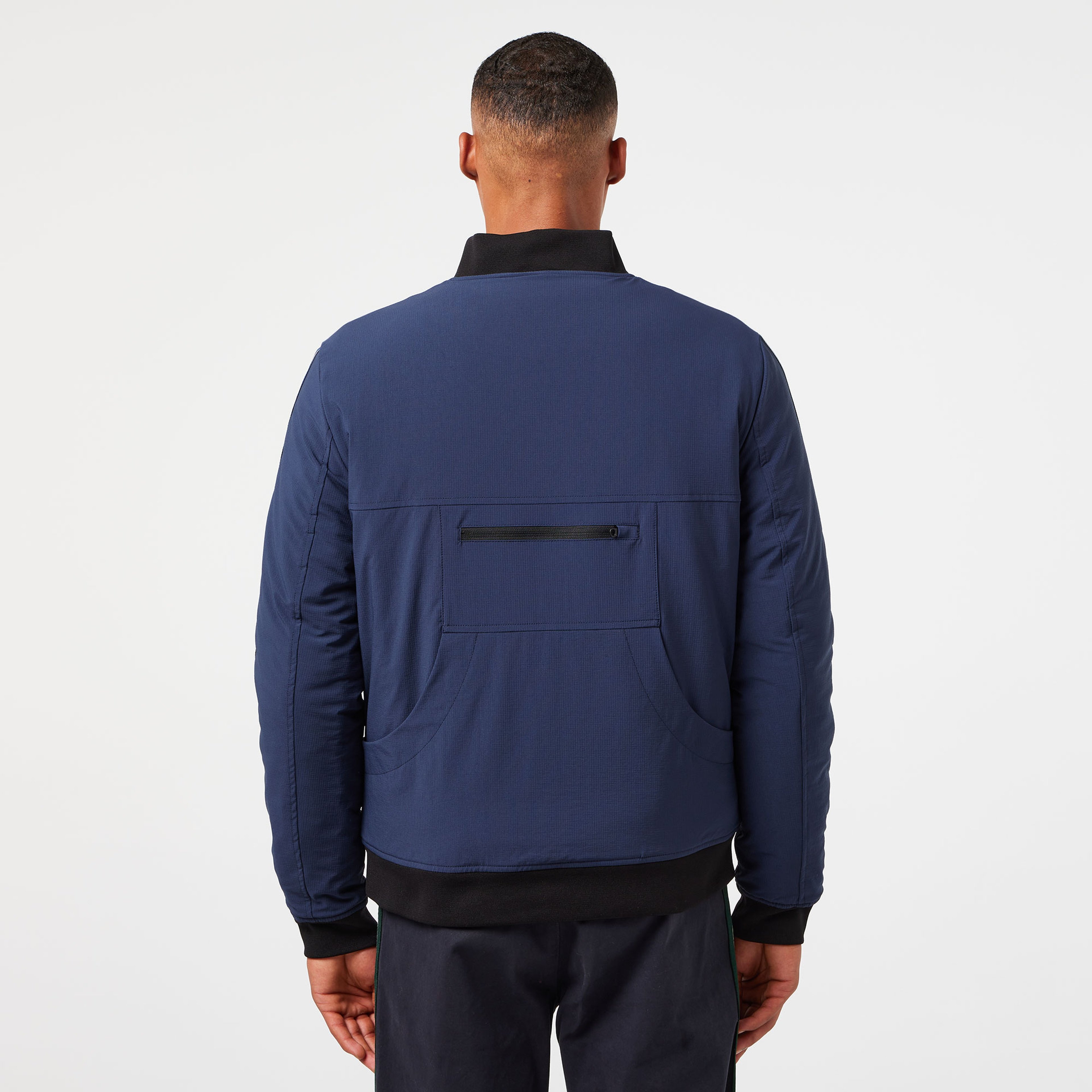 Erkek Relaxed Fit Hakim Yaka Lacivert Mont