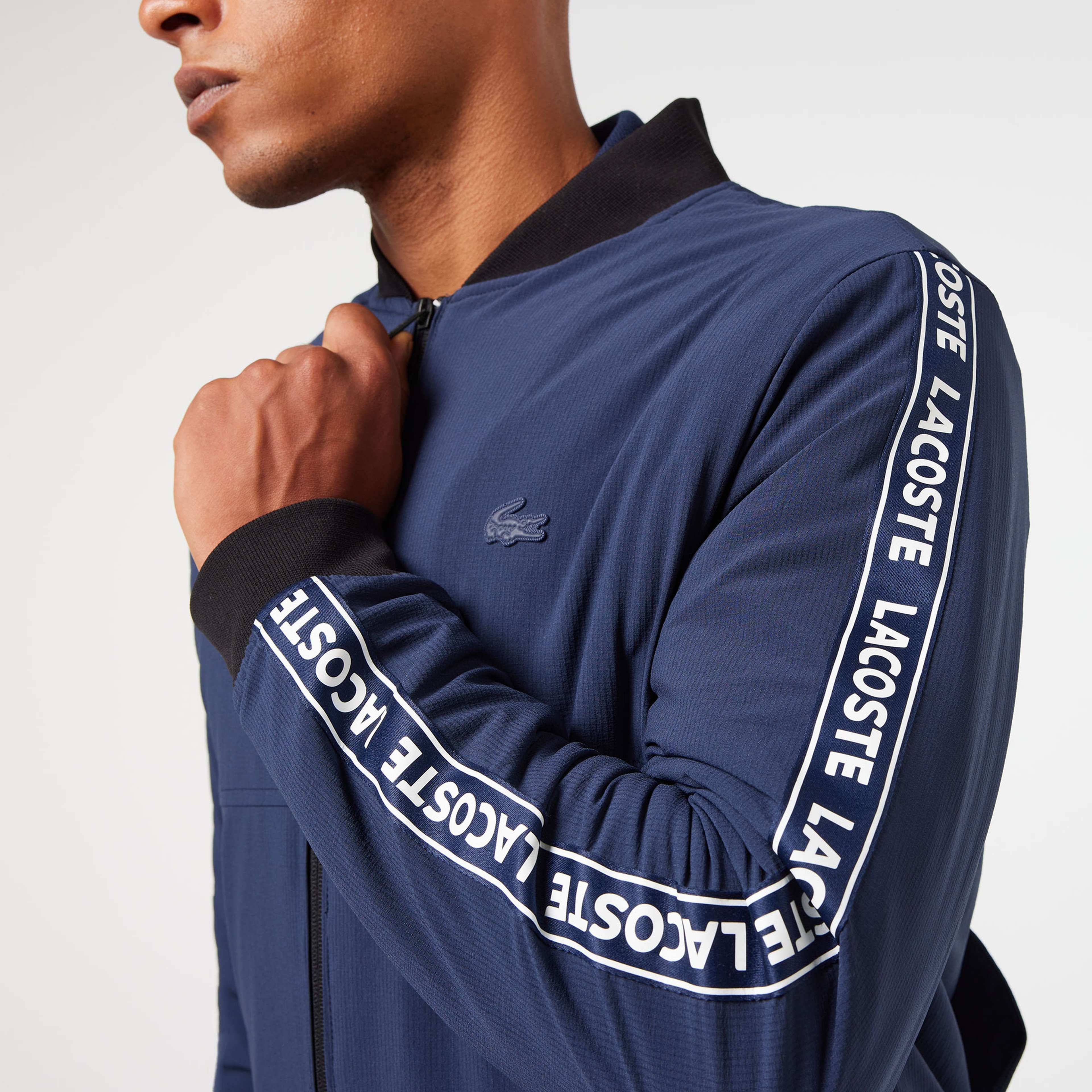 Erkek Relaxed Fit Hakim Yaka Lacivert Mont