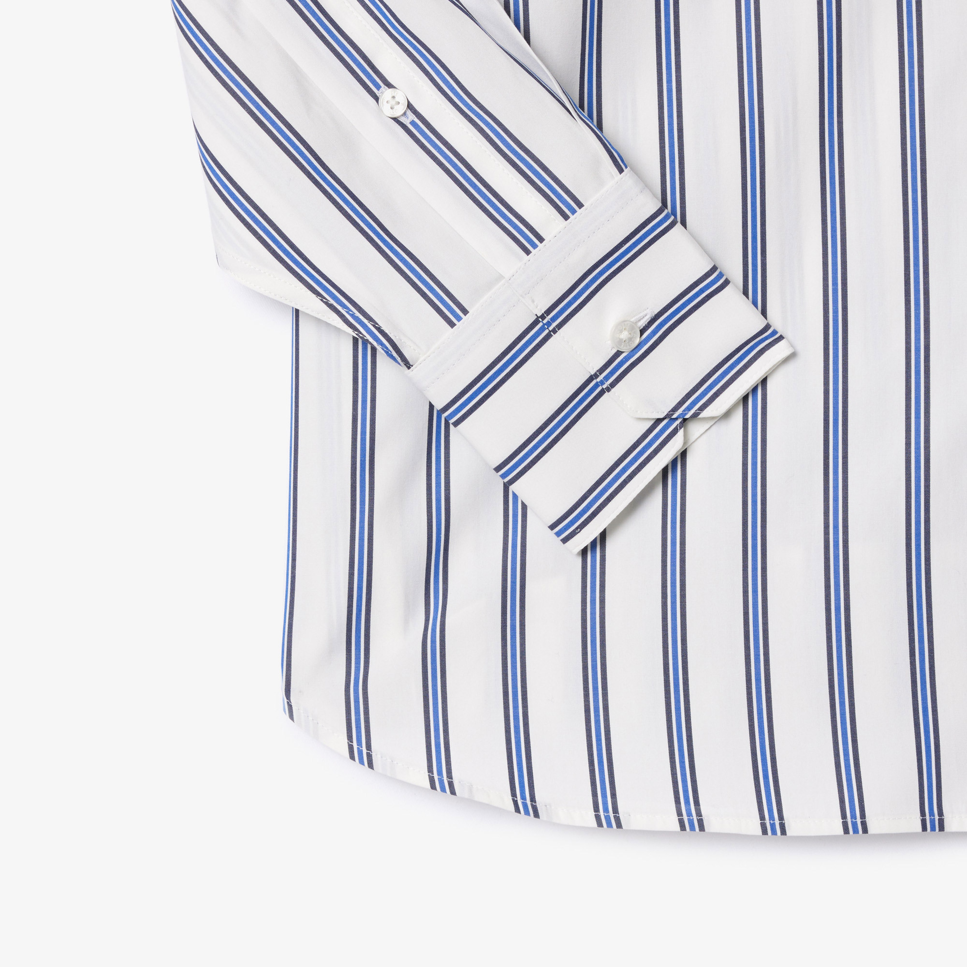 Kadın Oversize Fit Çizgili Beyaz Gömlek