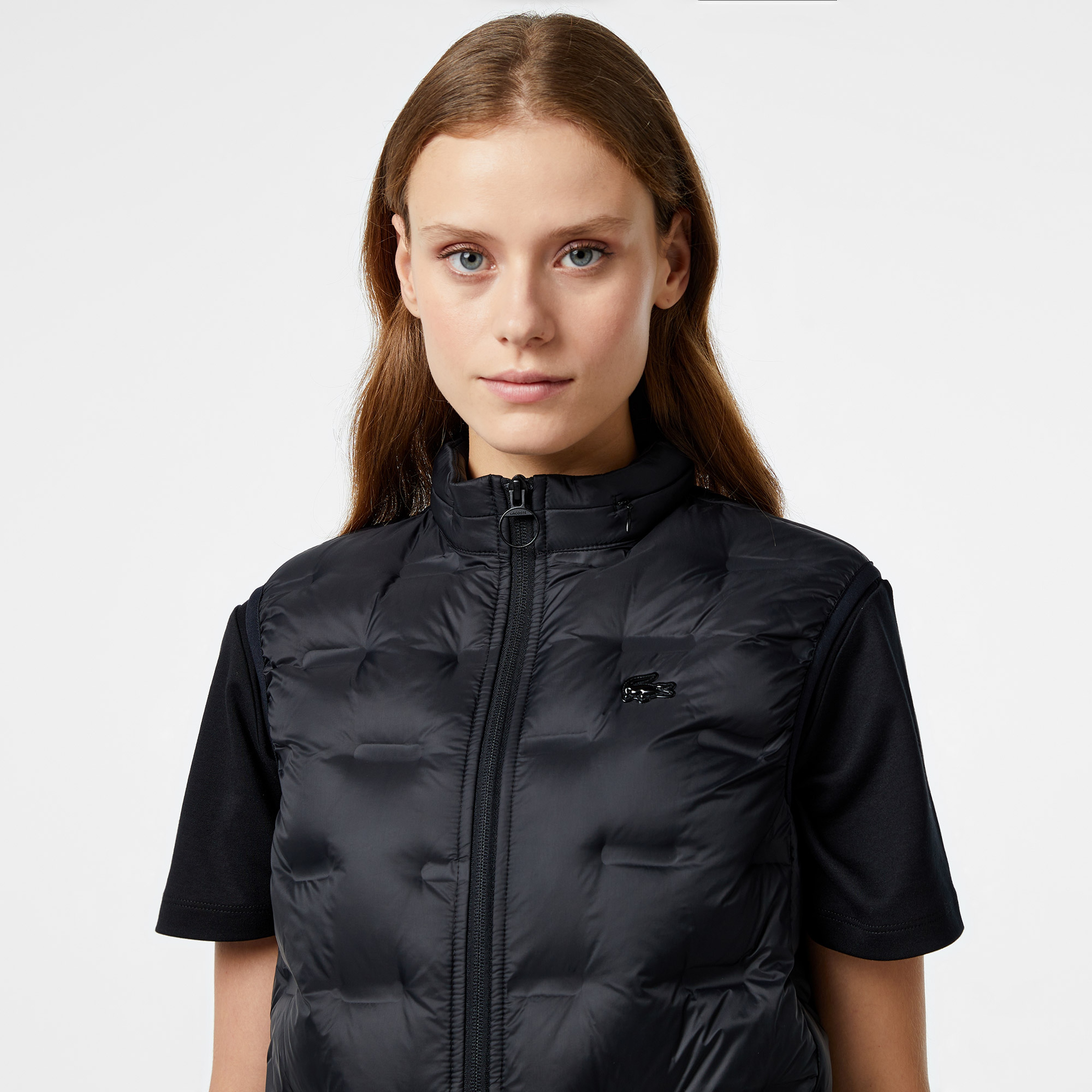 Kadın Kapitone Regular Fit Kapüşonlu Kapitone Siyah Yelek