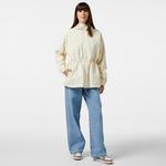 Kadın Relaxed Fit Kapüşonlu Krem Yağmurluk