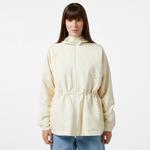 Kadın Relaxed Fit Kapüşonlu Krem Yağmurluk