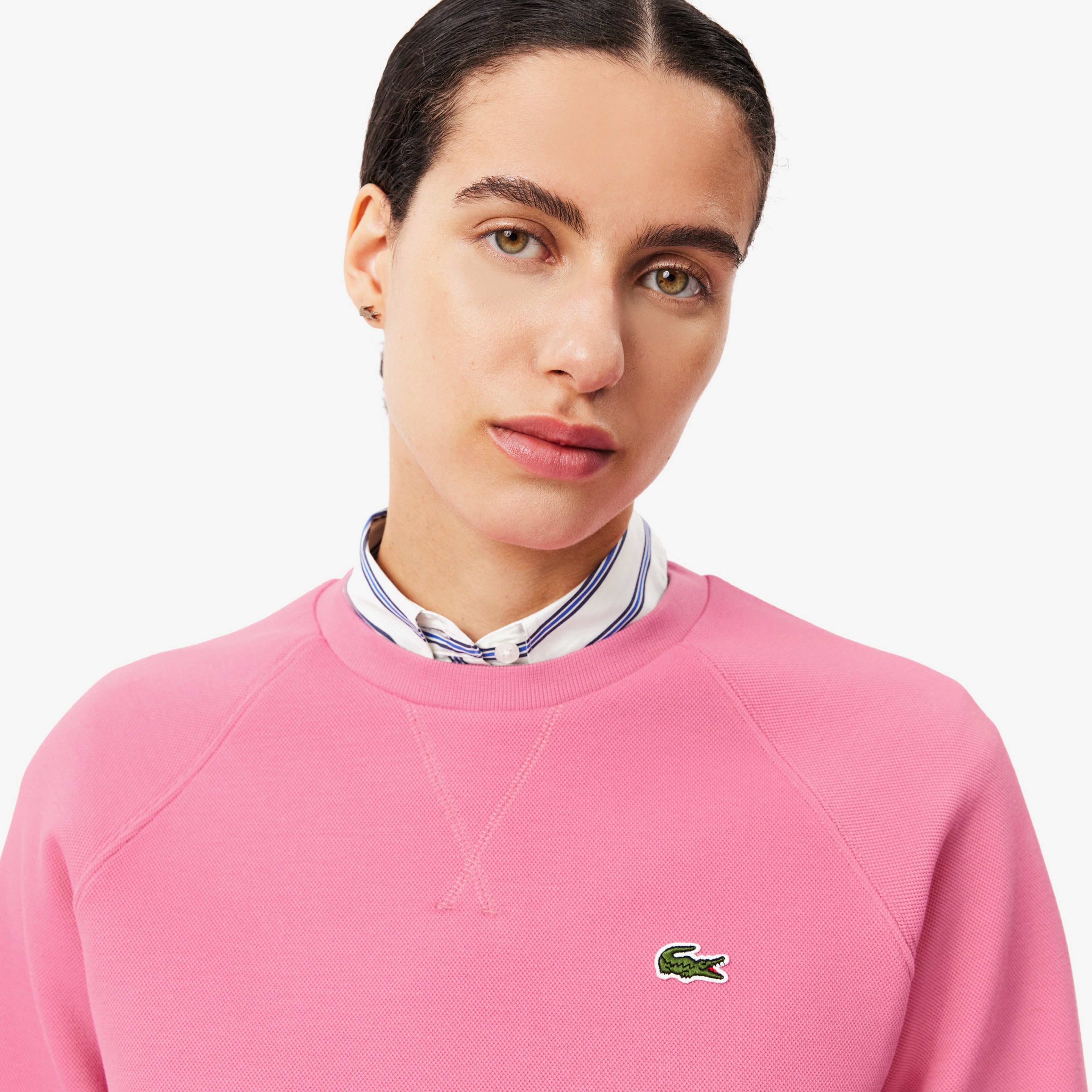 Kadın Regular Fit Bisiklet Yaka Pembe Sweatshirt
