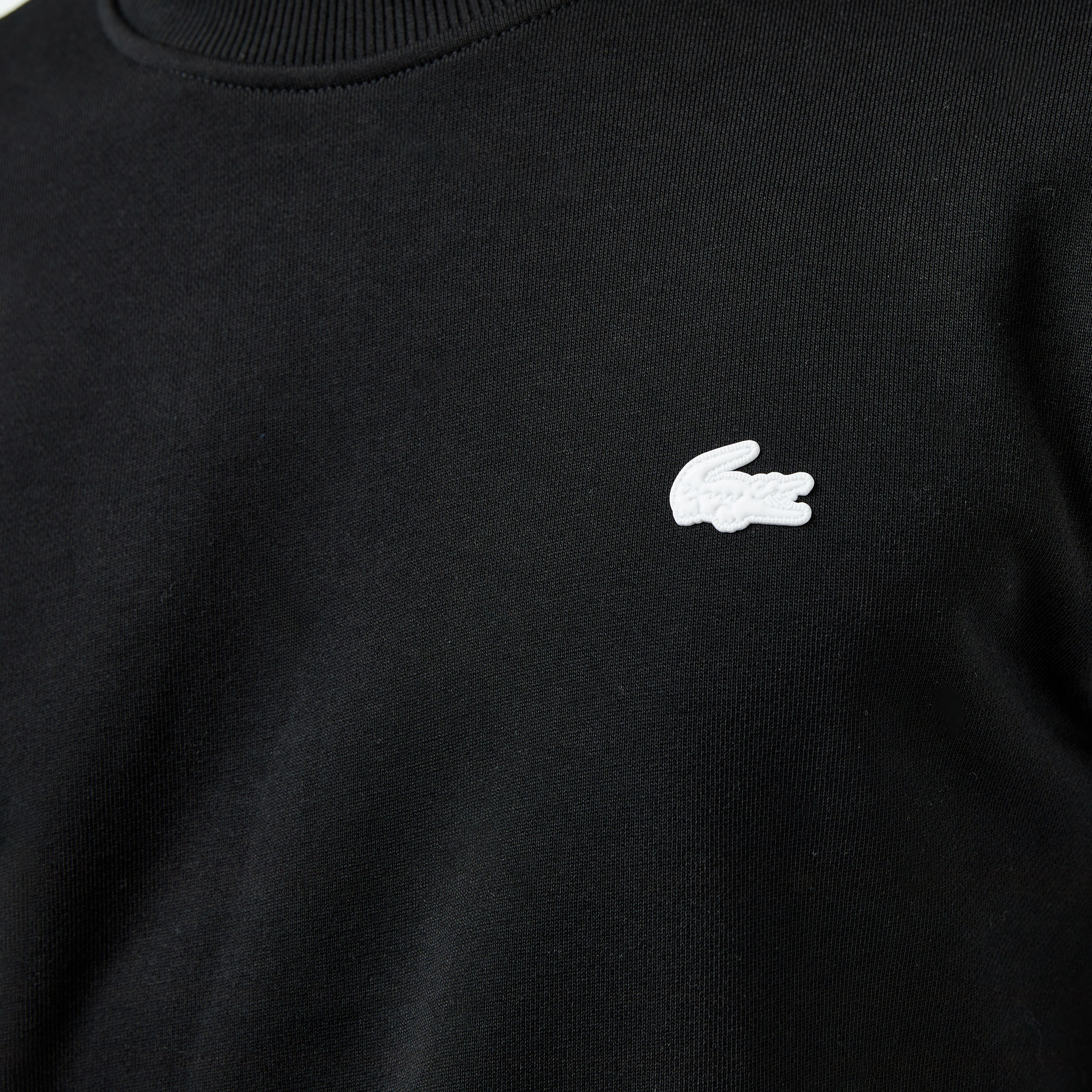 Erkek Relaxed Fit Bisiklet Yaka Baskılı Siyah Sweatshirt