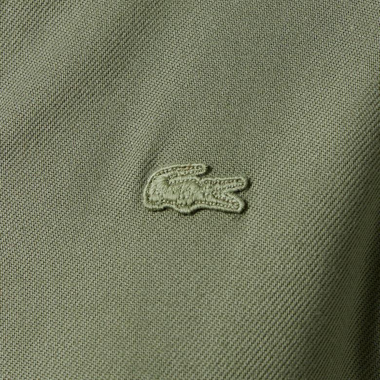 Kadın Relaxed Fit Uzun Kollu Gömlek Yaka Haki Elbise