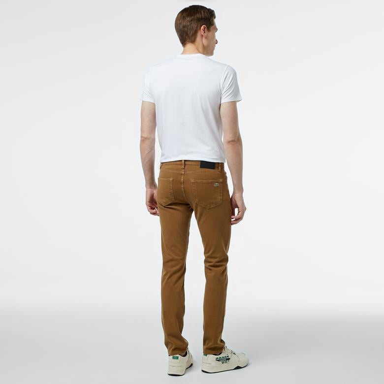 Erkek Slim Fit Kahverengi Jean Pantolon