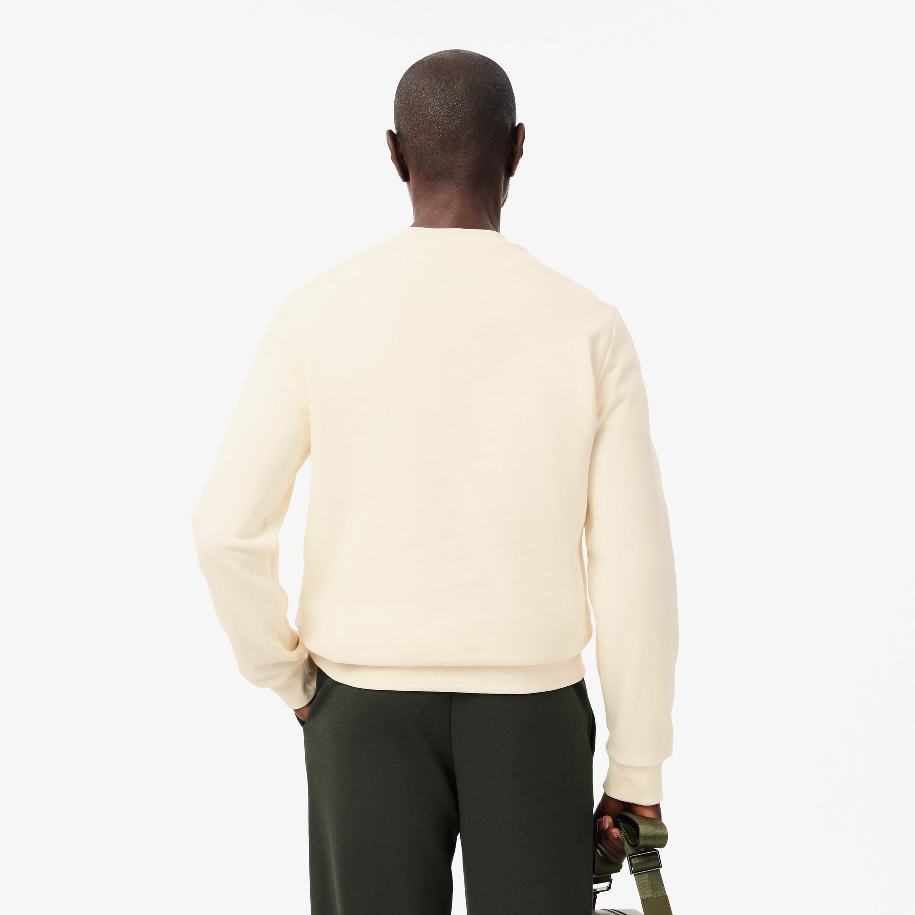 Lacoste Erkek Bisiklet Yaka Krem Sweatshirt