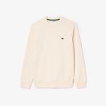 Erkek Classic Fit Bisiklet Yaka Krem Sweatshirt