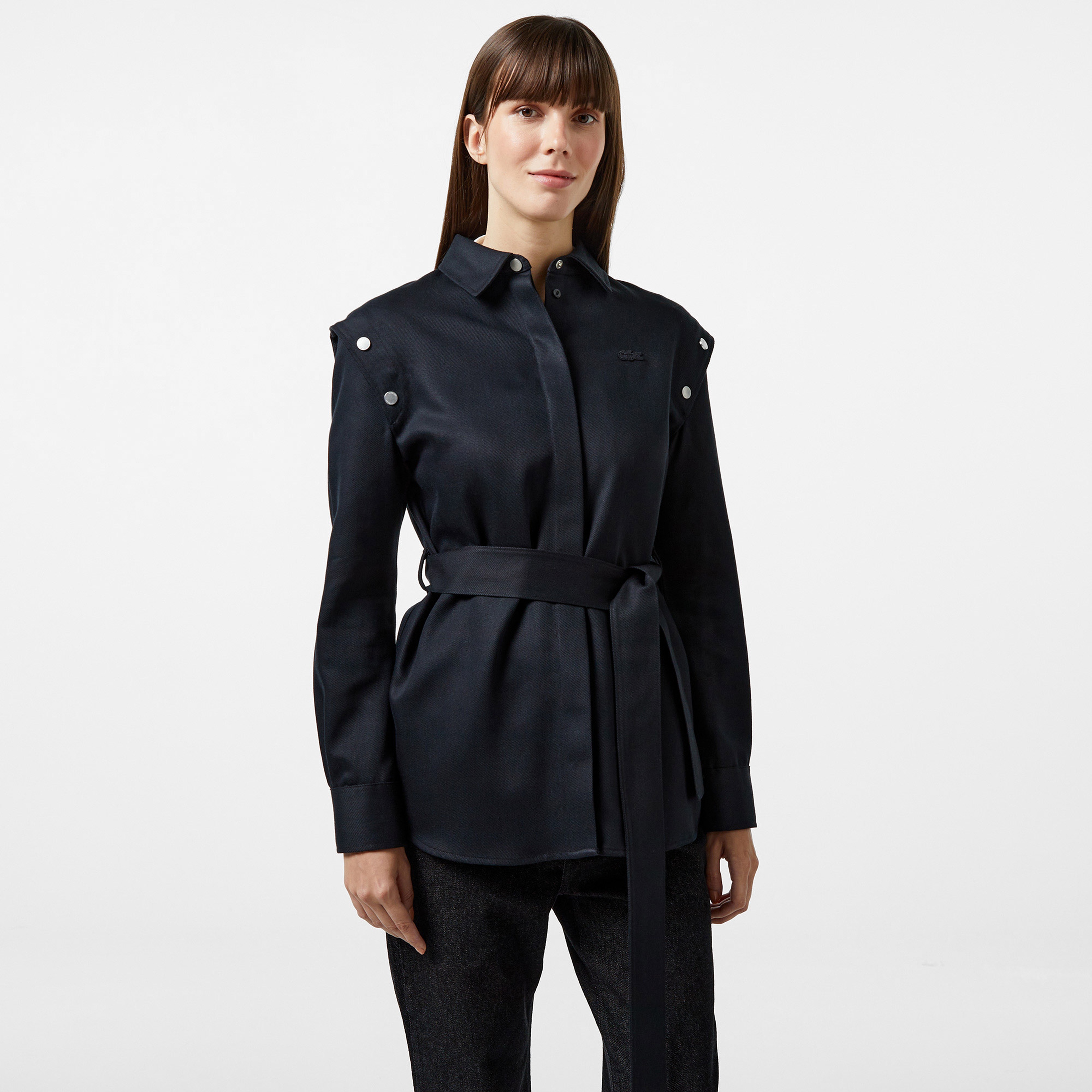 Kadın Regular Fit Siyah Gömlek