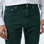 Erkek Slim Fit Koyu Yeşil Jean Pantolon