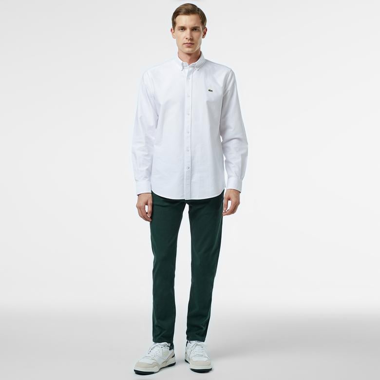 Erkek Slim Fit Koyu Yeşil Jean Pantolon