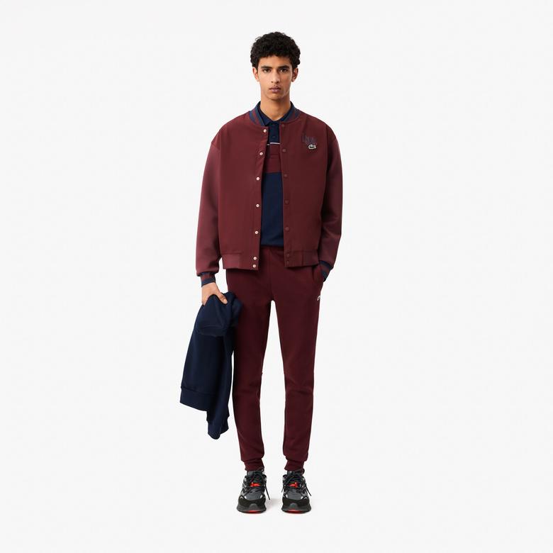 Erkek Slim Fit Bordo Eşofman Altı