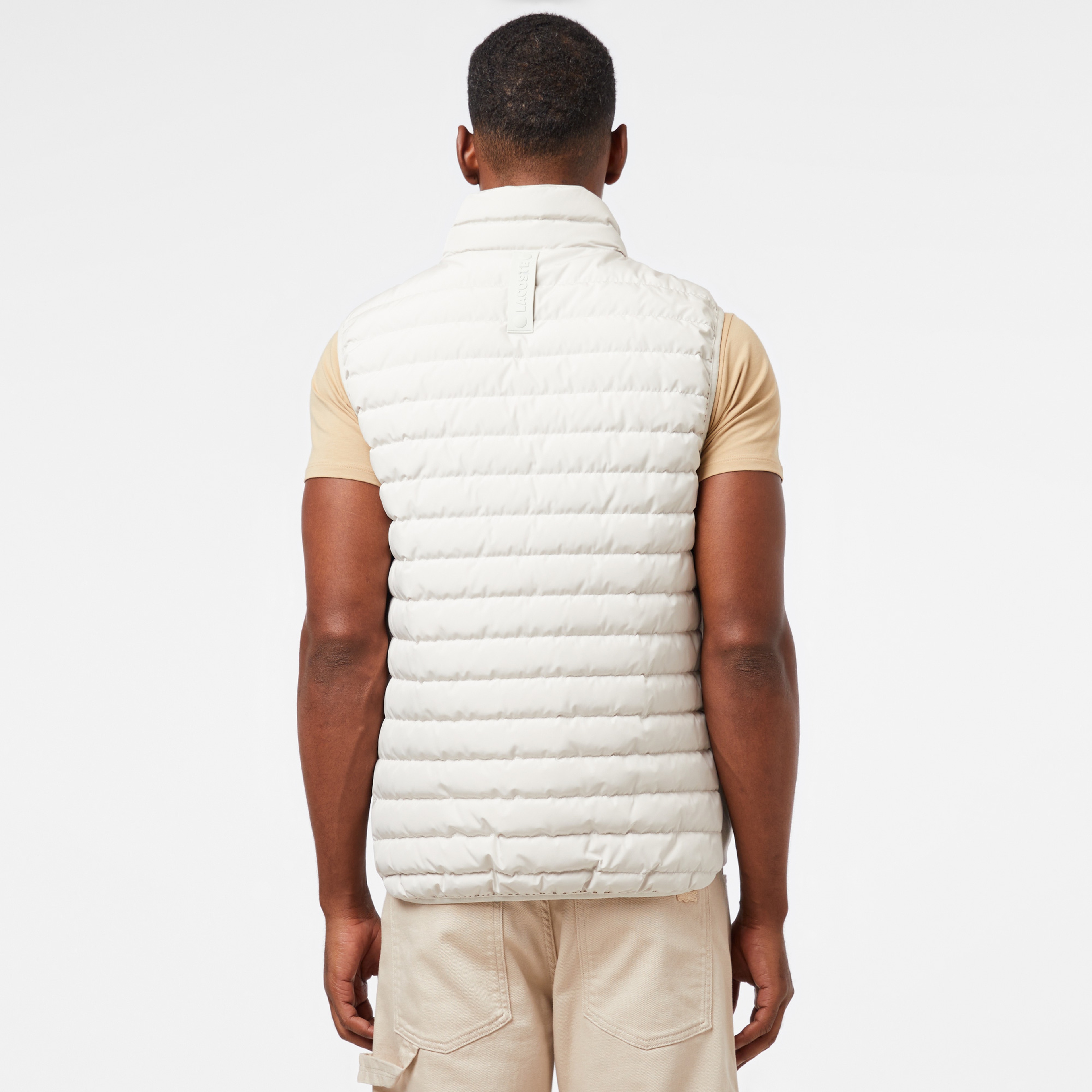 Erkek Dik Yaka Beyaz Yelek