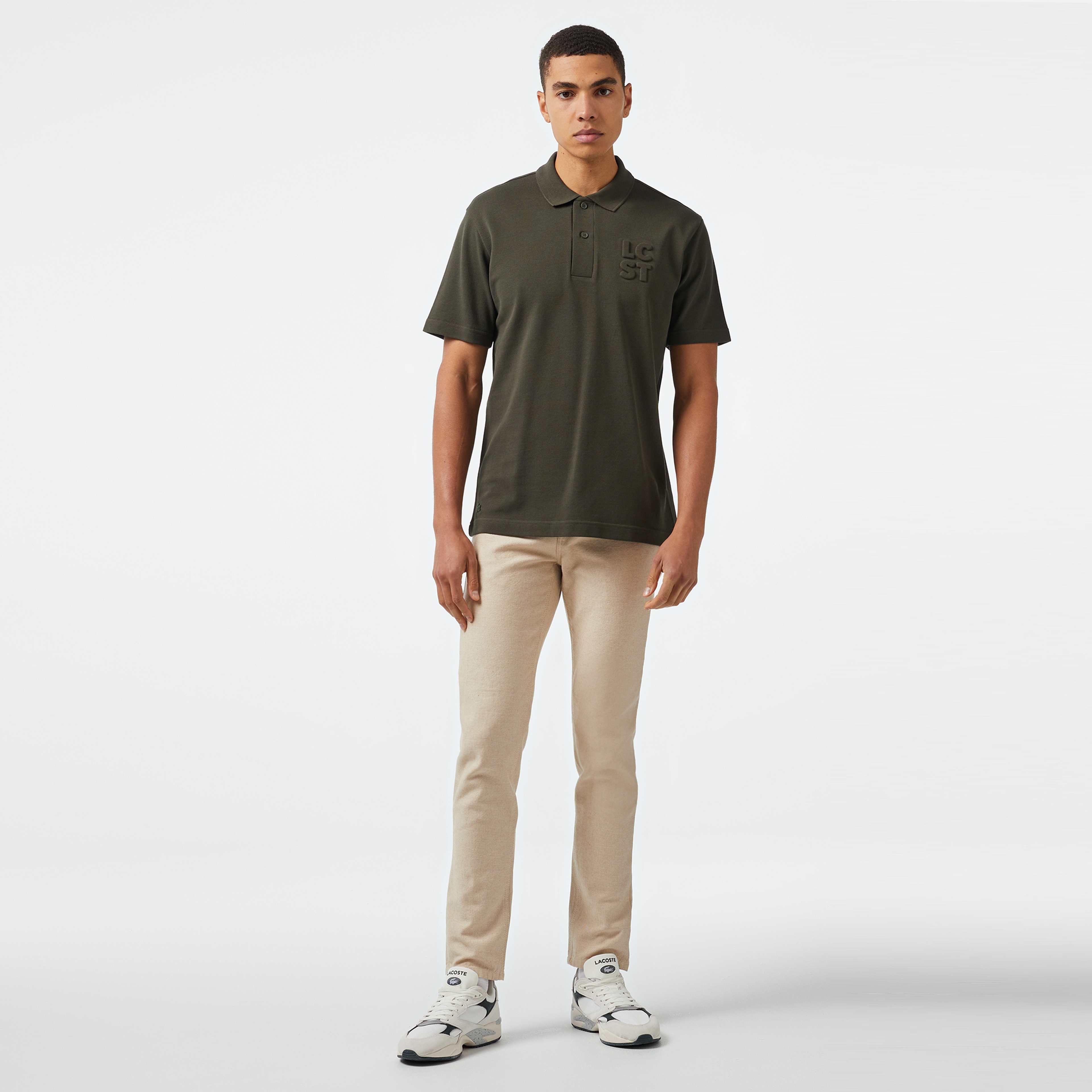 Erkek Relaxed Fit Haki Polo