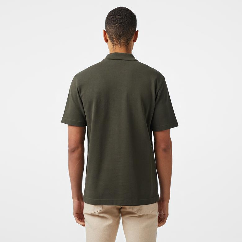 Erkek Relaxed Fit Haki Polo