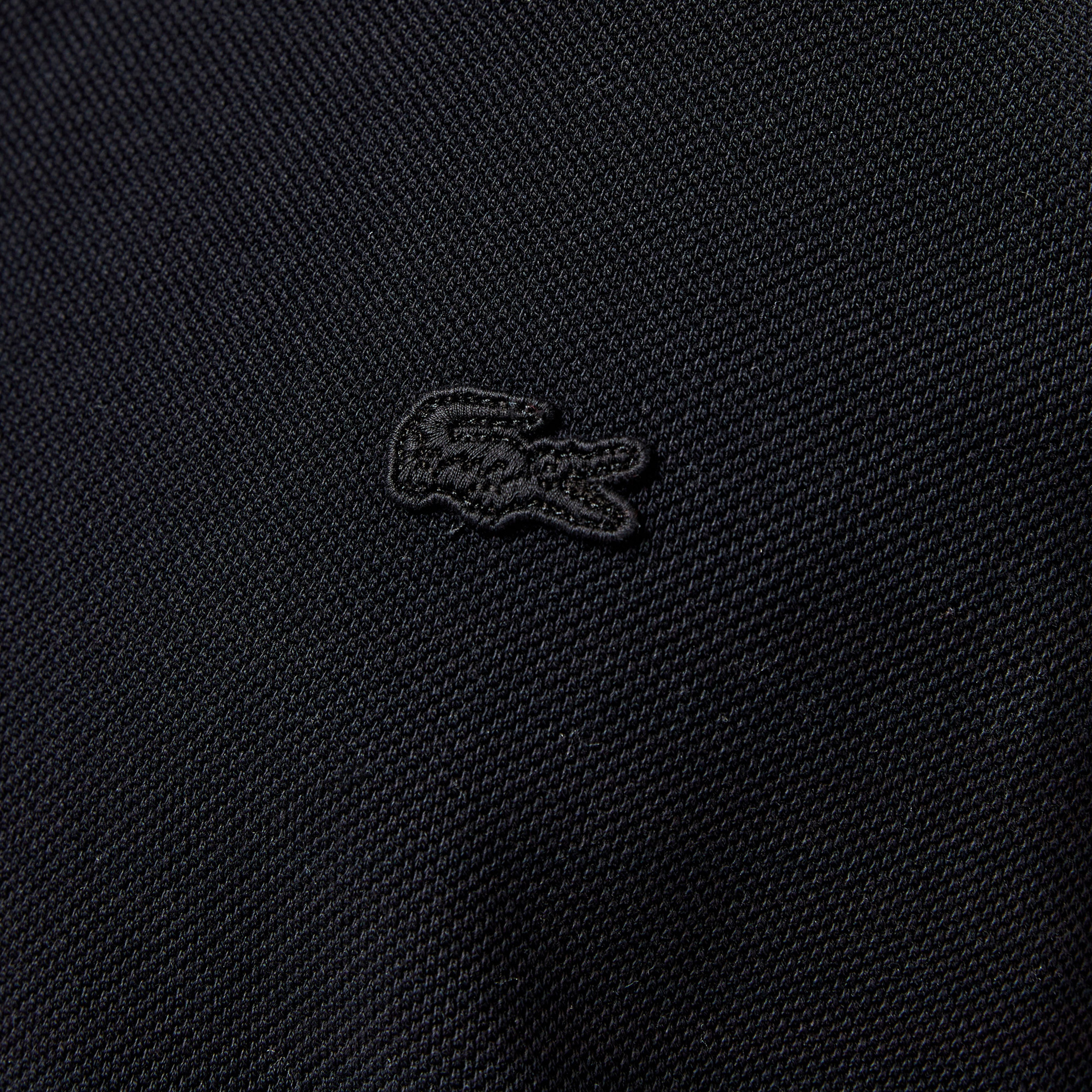 Erkek Relaxed Fit Uzun Kollu Siyah Polo