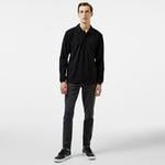 Erkek Relaxed Fit Uzun Kollu Siyah Polo