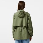 Kadın Relaxed Fit Kapüşonlu Yeşil Yağmurluk