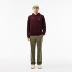 Erkek Classic Fit Kapüşonlu Bordo Sweatshirt