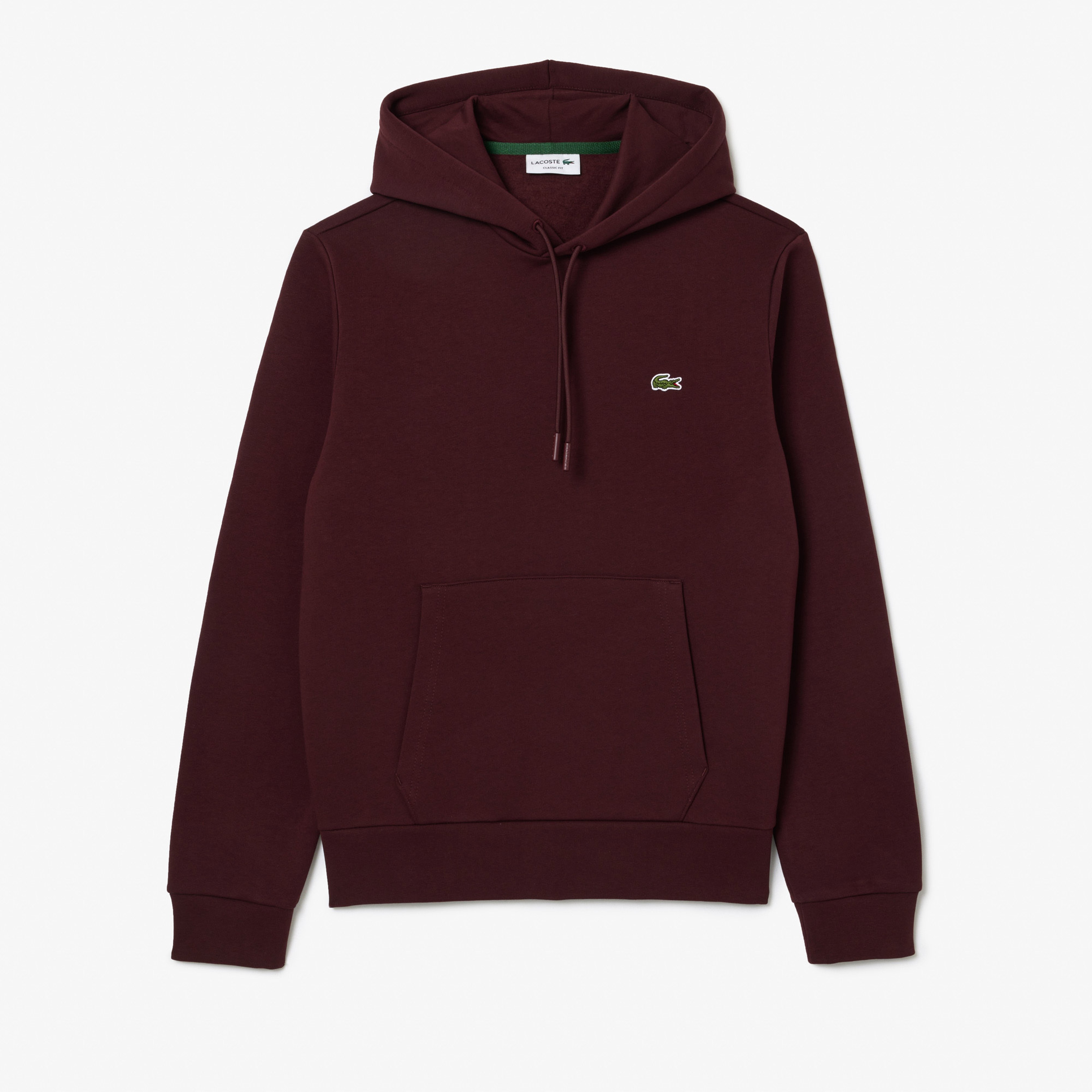 Erkek Classic Fit Kapüşonlu Bordo Sweatshirt