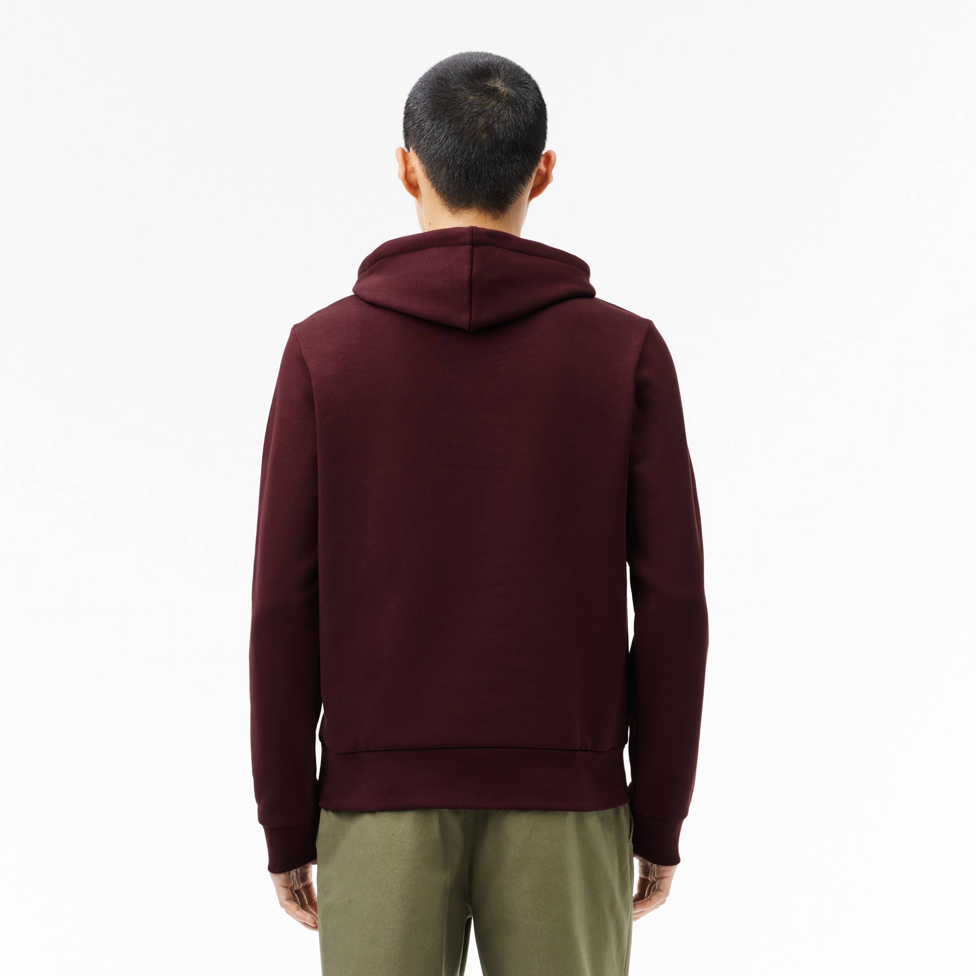 Erkek Classic Fit Kapüşonlu Bordo Sweatshirt