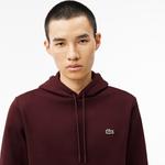 Erkek Classic Fit Kapüşonlu Bordo Sweatshirt