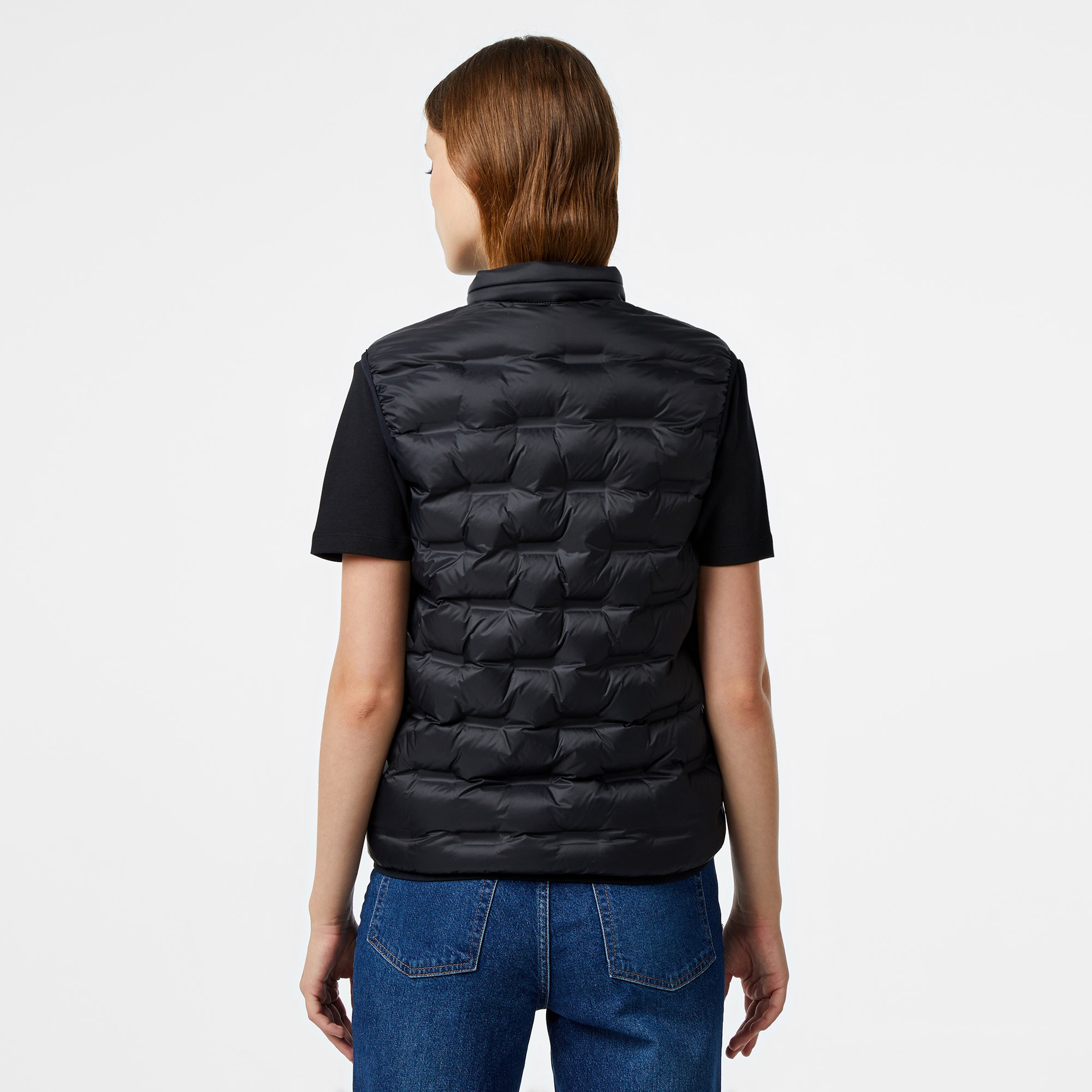 Kadın Kapitone Regular Fit Kapüşonlu Kapitone Siyah Yelek