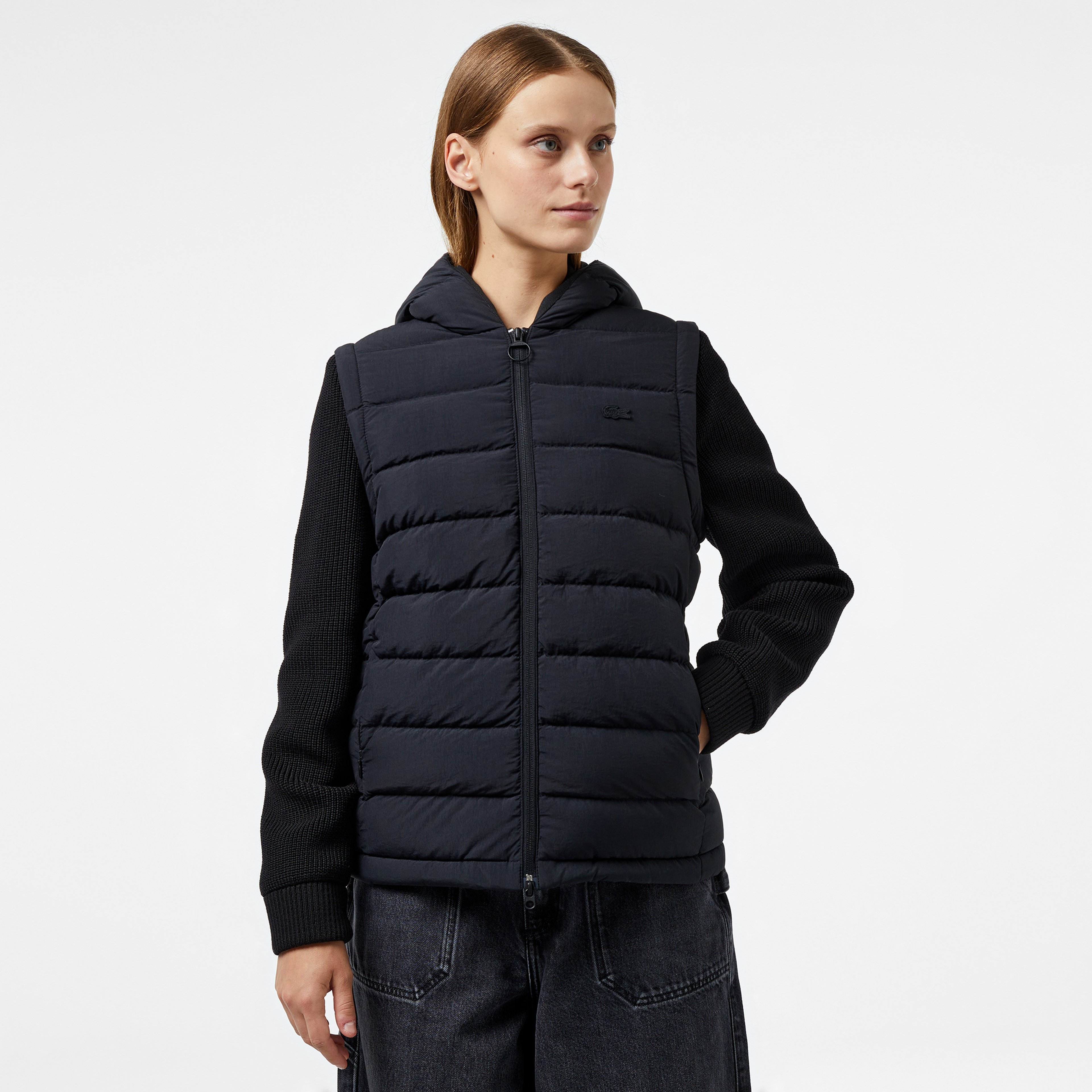 Kadın Regular Fit Kapüşonlu Siyah Mont