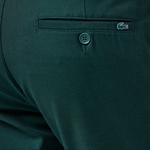 Erkek Slim Fit Chino Koyu Yeşil Pantolon