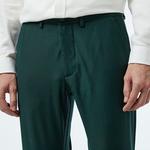 Erkek Slim Fit Chino Koyu Yeşil Pantolon