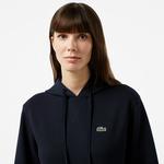 Kadın Regular Fit Kapüşonlu Lacivert Sweatshirt