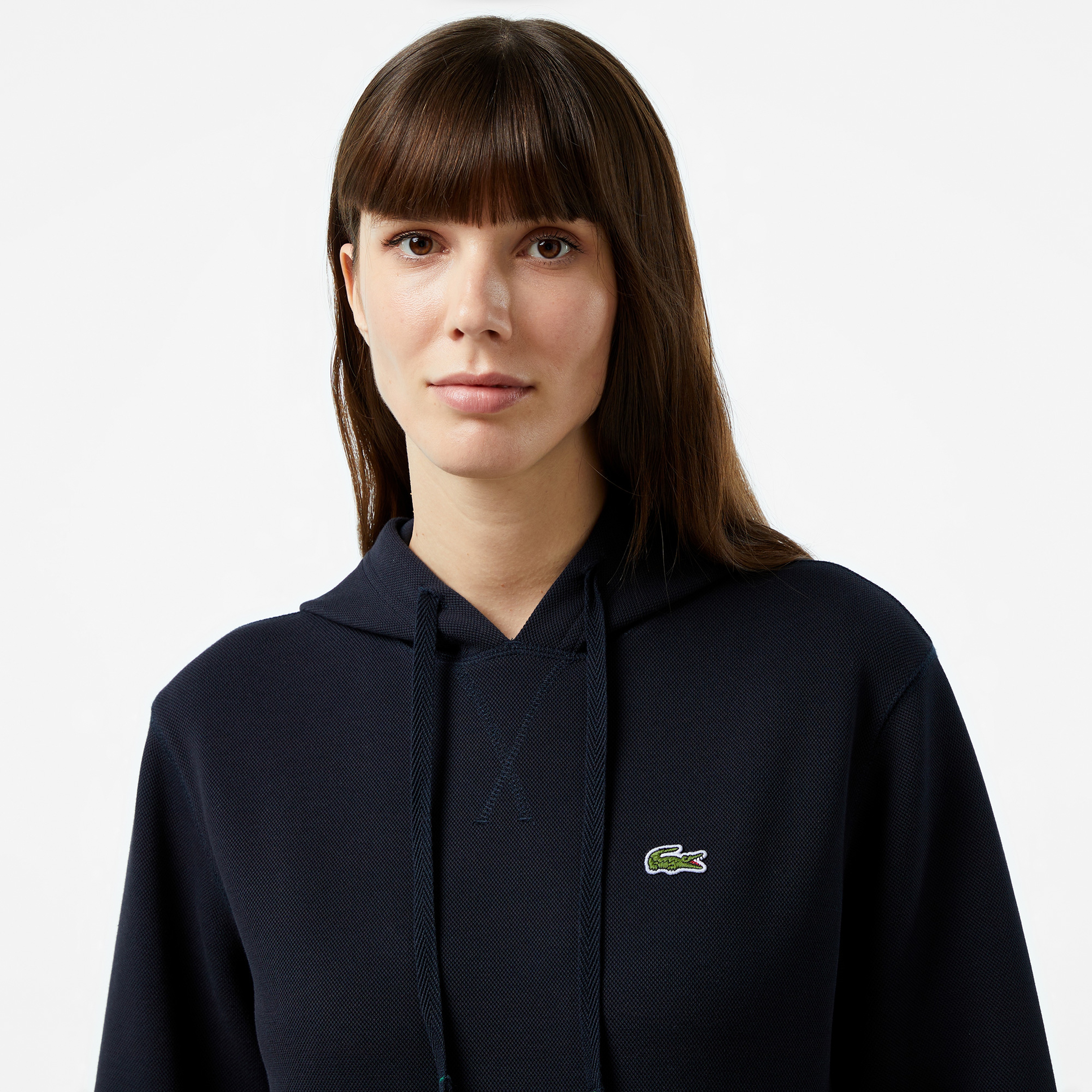 Kadın Regular Fit Kapüşonlu Lacivert Sweatshirt