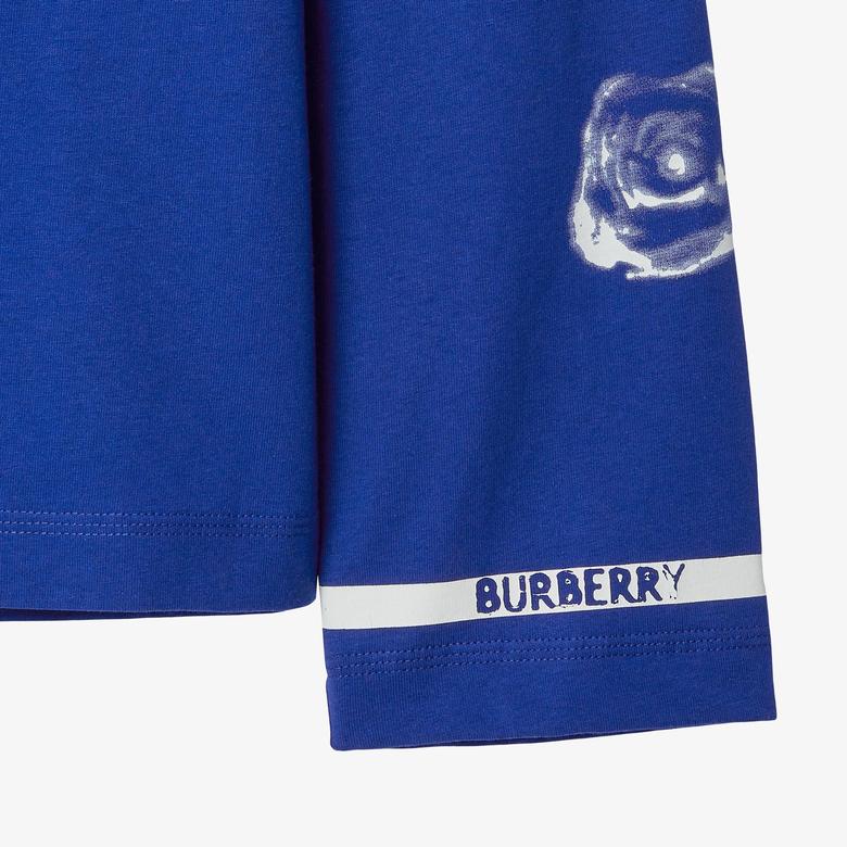 Burberry Erkek Lacivert Tshirt