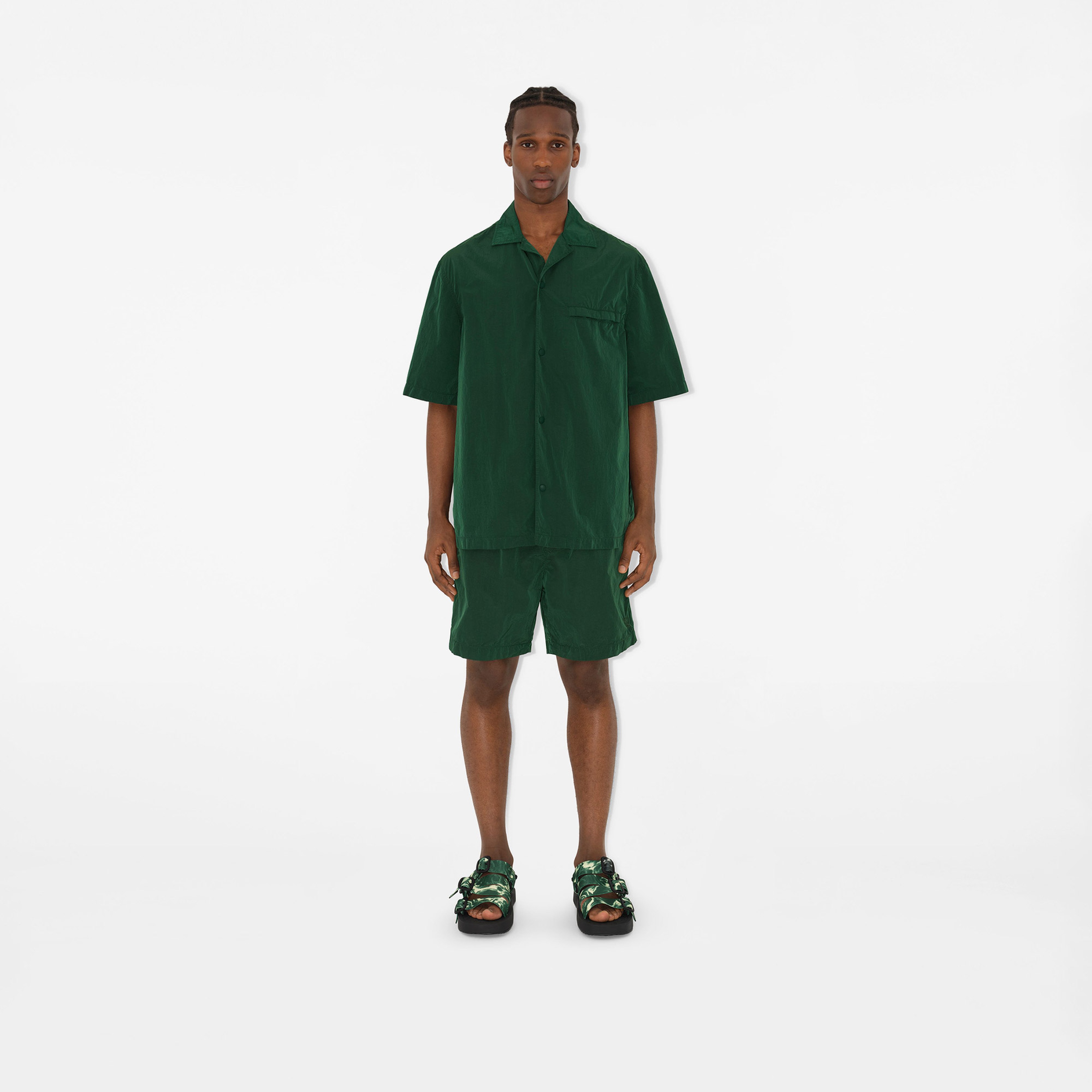 Burberry Erkek Yeşil Gömlek