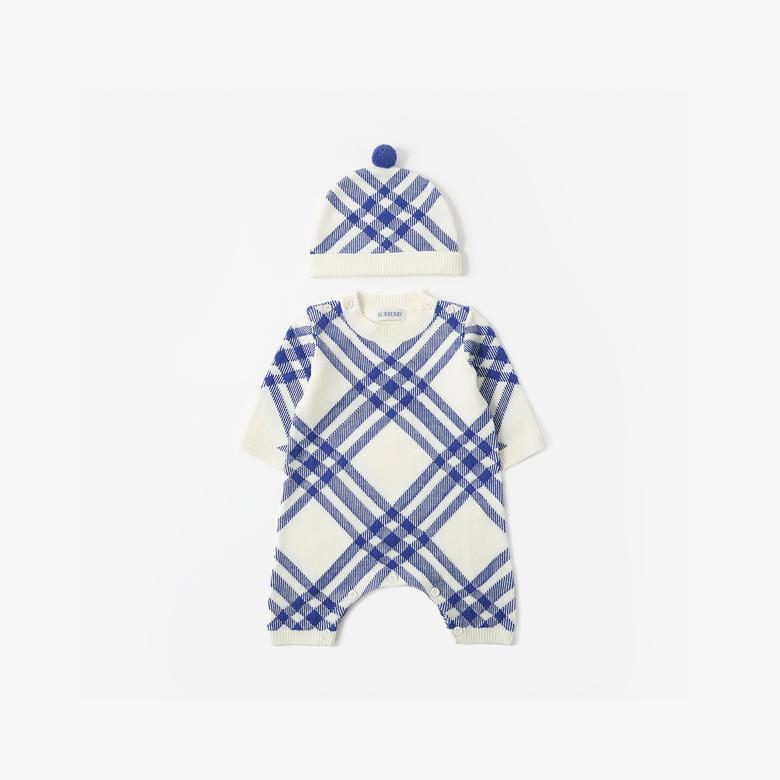 Burberry Çocuk Mavi Bebek Seti