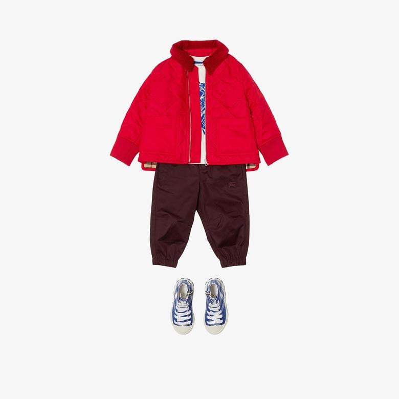 Burberry Çocuk Kırmızı Mont