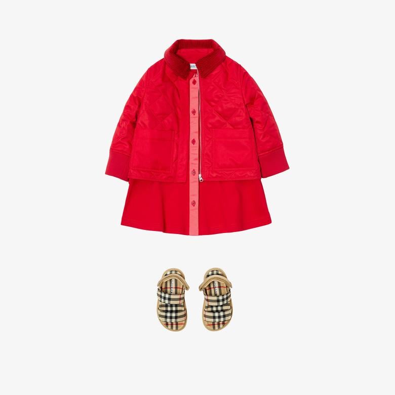 Burberry Çocuk Kırmızı Mont
