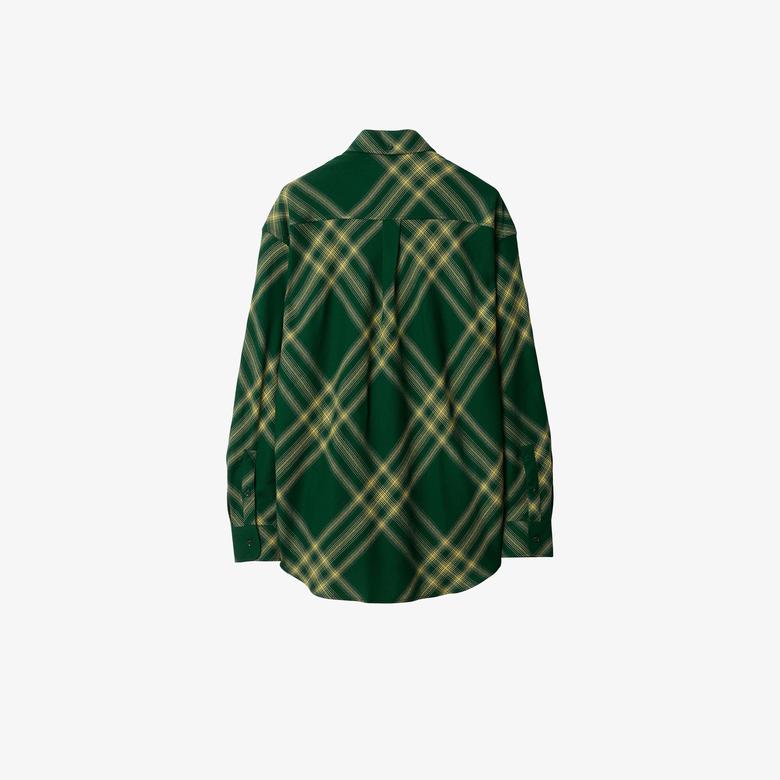 Burberry Erkek Yeşil Gömlek