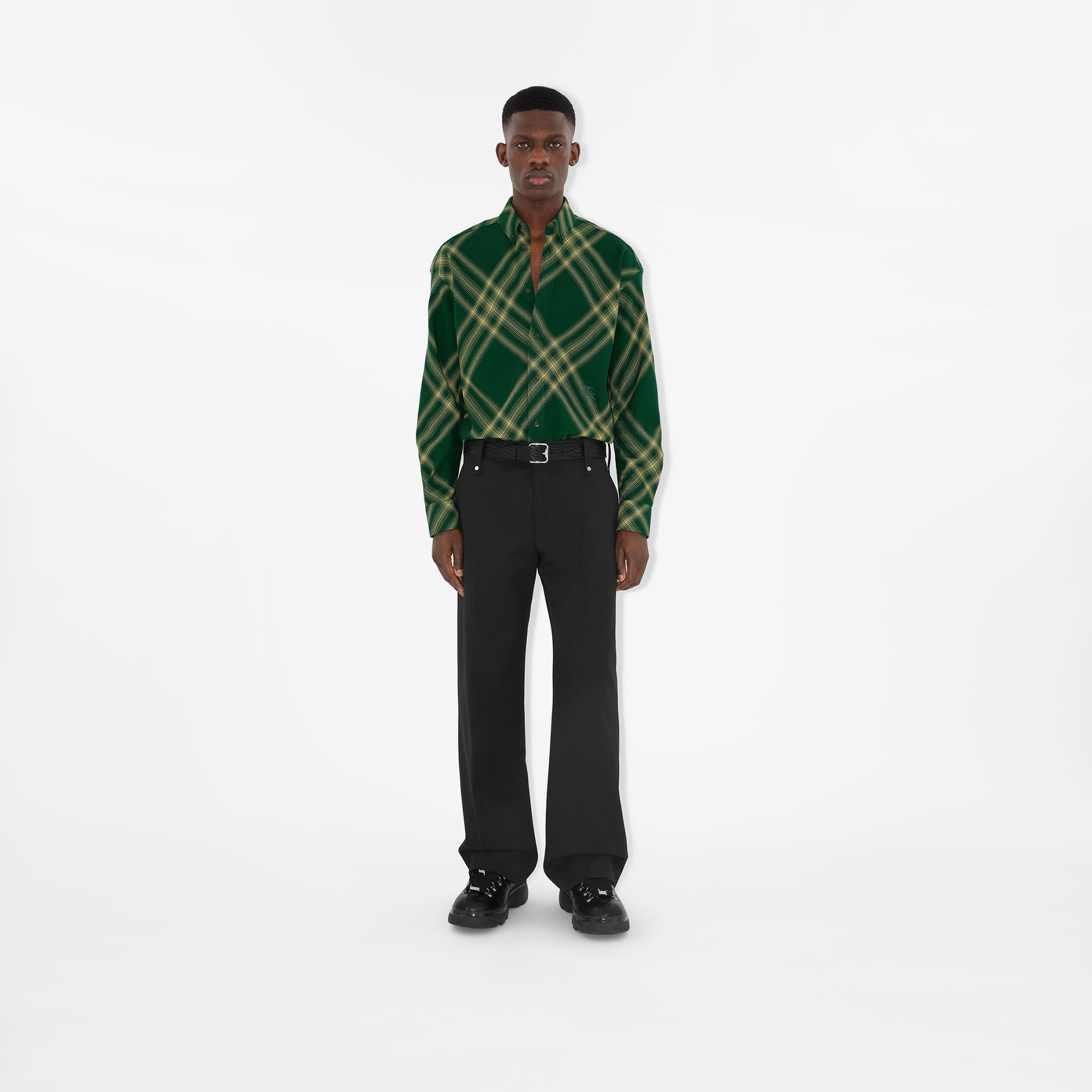 Burberry Erkek Yeşil Gömlek