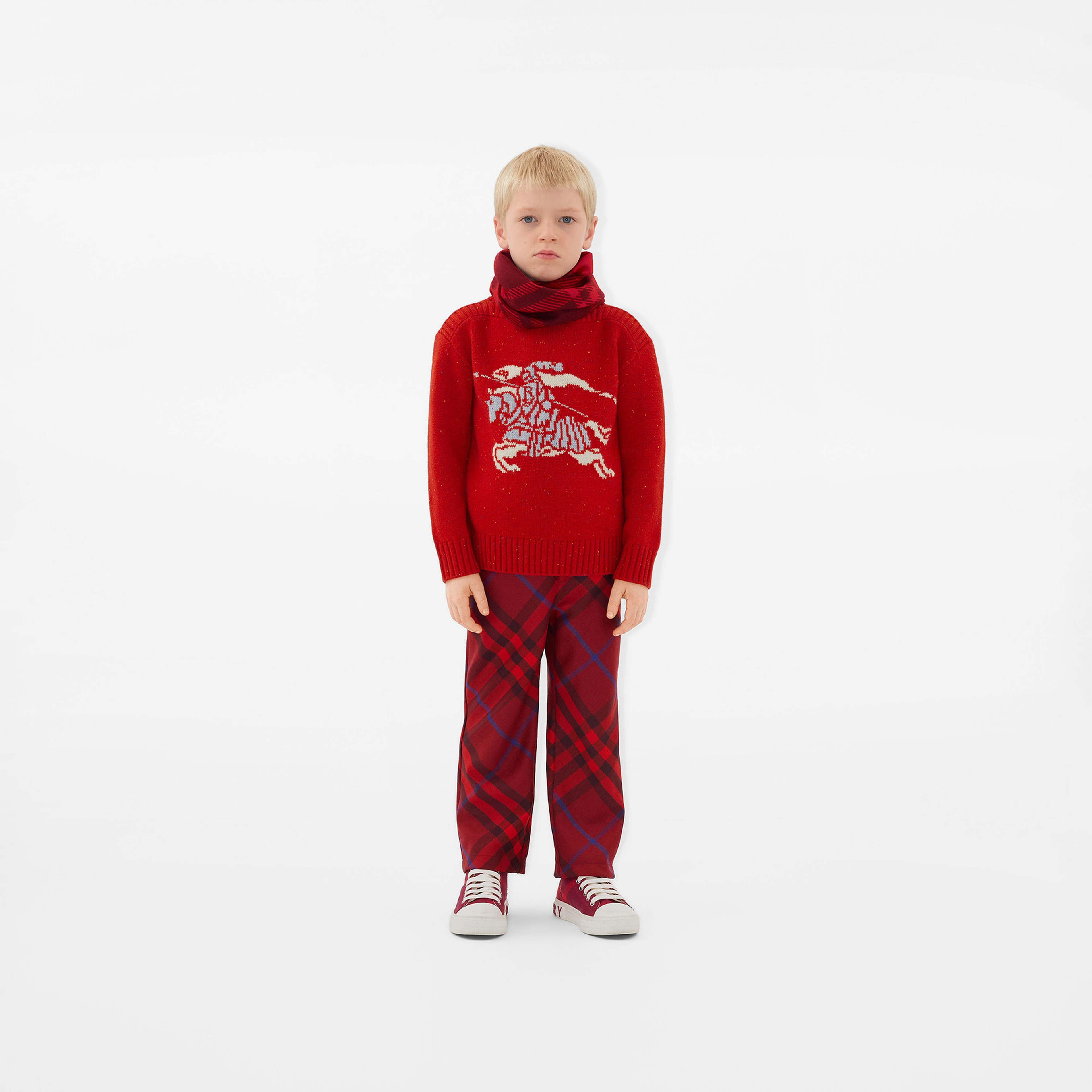 Burberry Çocuk Kırmızı Triko