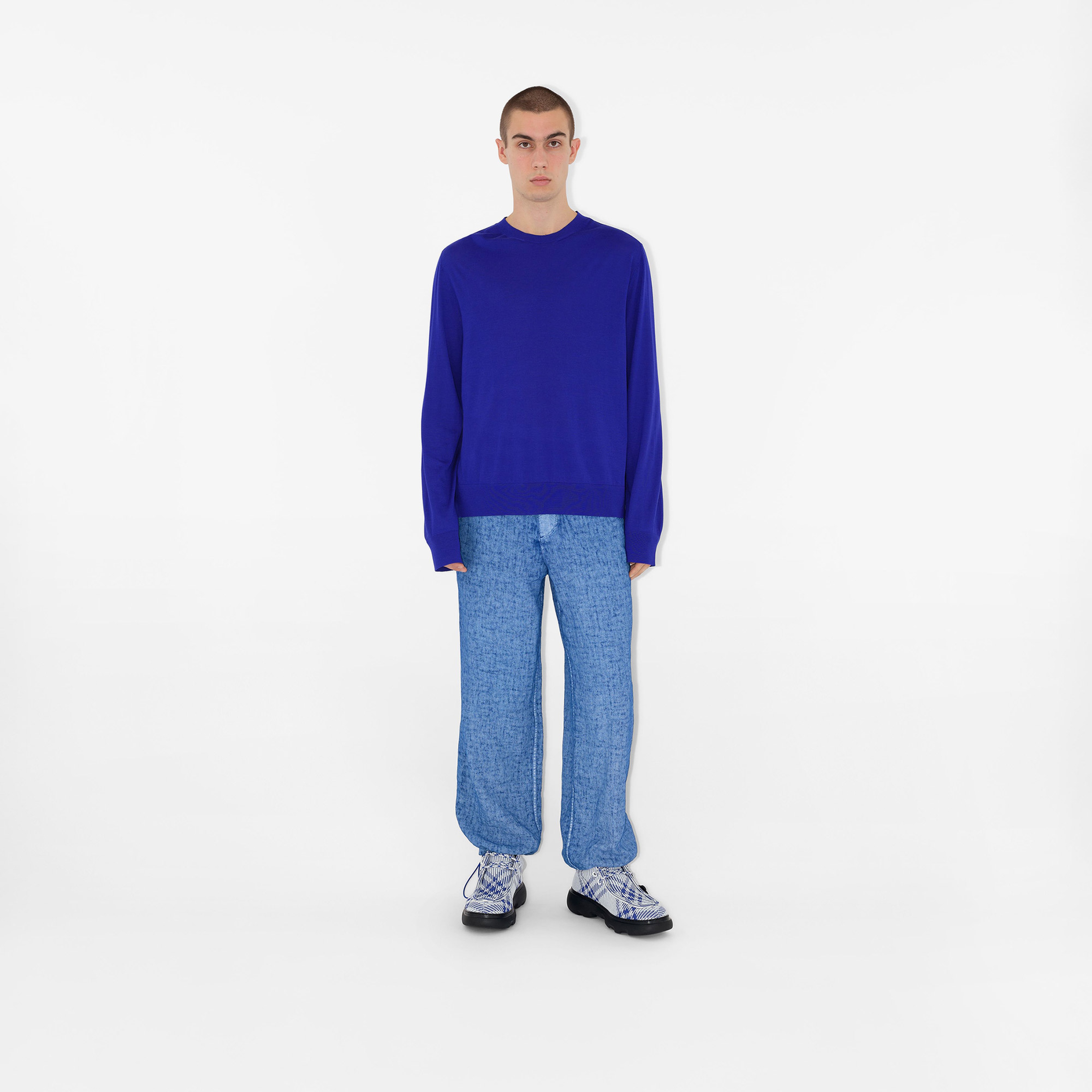 Burberry Erkek Lacivert Pantolon